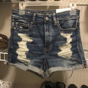 American Eagle high rise jean shorts